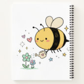 Be The Buzz Cute Bumblebee Watering Wildflowers  Notitieboek (Achterkant)