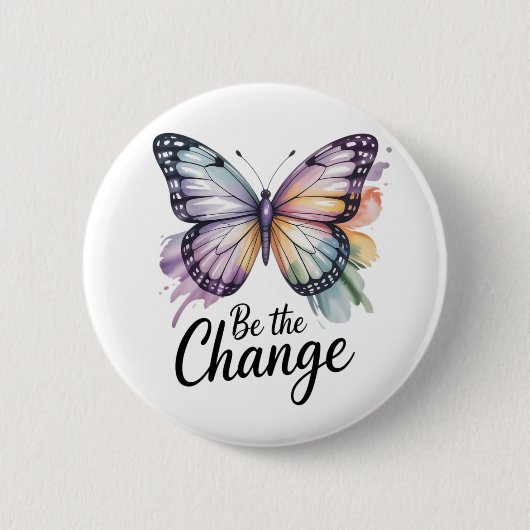 Be the Change Ronde Button 5,7 Cm (Voorkant)