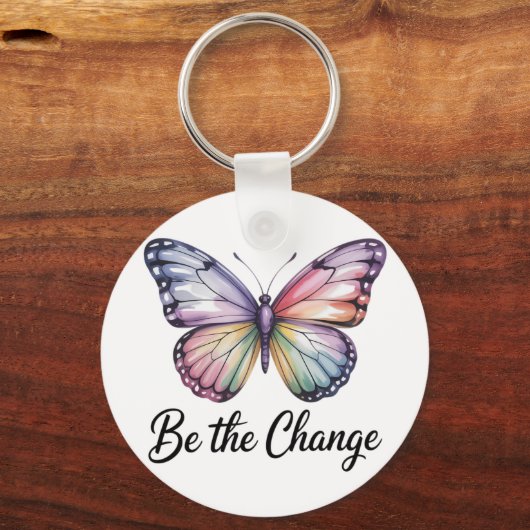 Be the Change Sleutelhanger (Achterkant)
