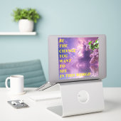 BE THE CHANGE STICKER (Laptop op bureau)