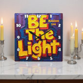 Be the Light Artwork Vierkante Klok