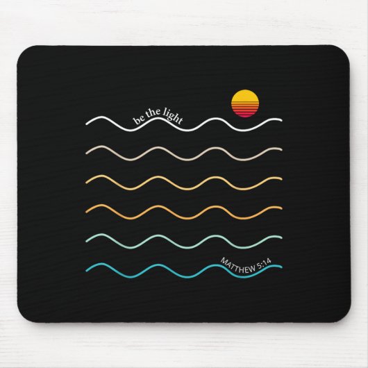 Be The Light Boho Christian Bible Verse Worship Ch Muismat (Voorkant)