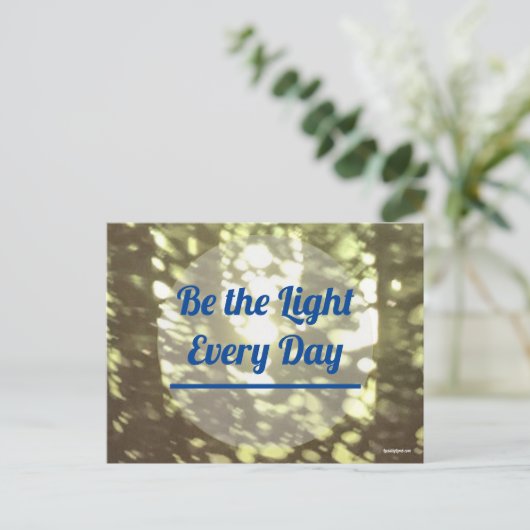 Be the Light Briefkaart (Staand voorkant)