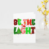 Be The Light Christian Christmas Pjs Xmas Men Wome Kaart (Gele Bloem)