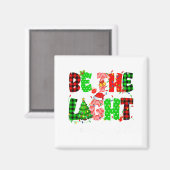 Be The Light Christian Christmas Pjs Xmas Men Wome Magneet (Voorkant / Achterkant)