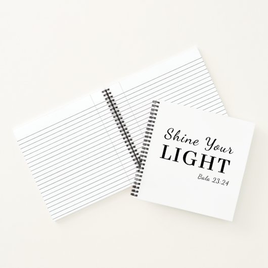 Be the Light Christian Scripture Design Notitieboek (Binnen)