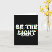 Be The Light Christmas Matthew 5_14 Faith Christia Kaart (Gele Bloem)