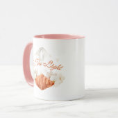 Be the Light – Gezellige Bloemen & Croissant Mok (Voorkant links)