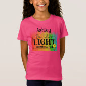 Be the Light" kinder bijbel citaat t-shirt (Voorkant)