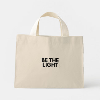 Be the Light Matthew 5:14 Christian Floral Tote Ba Mini Tote Bag