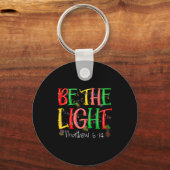 Be The Light Matthew 5_14 Christian Merry Christma Sleutelhanger (Voorkant)