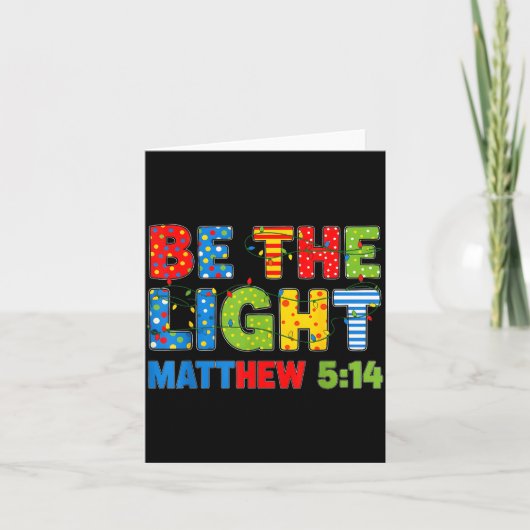 Be The Light Matthew 5 14 Kaart (Voorkant)