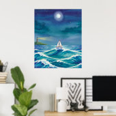 Be the light to guide you, Sail Boat Lighthouse Poster (Thuiskantoor)