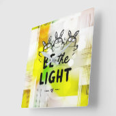 Be the Light Vierkante Klok (Hoek)
