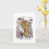 Be The Lion Not The Sheep Motivational Kaart (Gele Bloem)