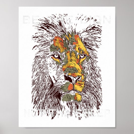 Be The Lion Not The Sheep Motivational  Poster (Voorkant)