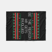 Be The Reason Hr Gets Involved Office Ugly Christm Fleece Deken (Voorkant (Horizontaal))
