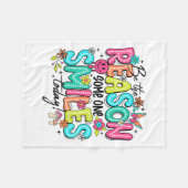 Be The Reason Someone Smiles Today Mental Health  Fleece Deken (Voorkant (Horizontaal))