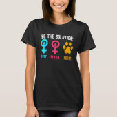 Be The Solution Spay Neuter Adopt Animal T-shirt (Voorkant)