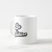 Be the Sunshine – Black & White Quote Mug Koffiemok (Voorkant links)