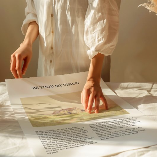 Be Thou My Vision Minimal Hymn Wall Art Poster