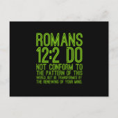 Be transformed Bible Jesus Christian religious quo Briefkaart (Voorkant)