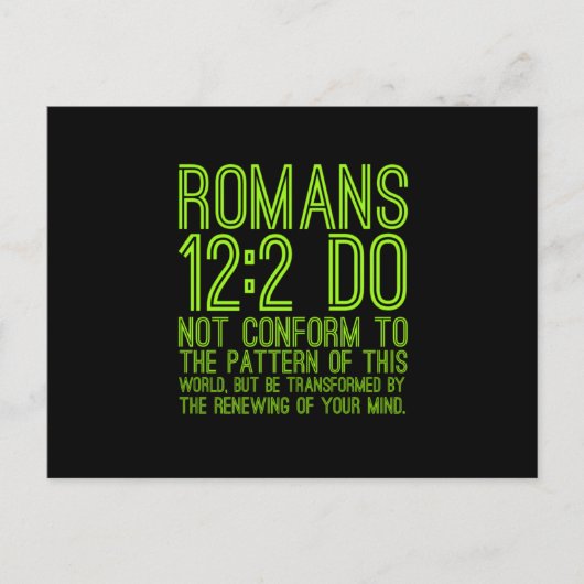 Be transformed Bible Jesus Christian religious quo Briefkaart (Voorkant)