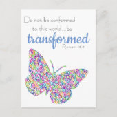"... be transformeerd" Butterfly Briefkaart (Voorkant)