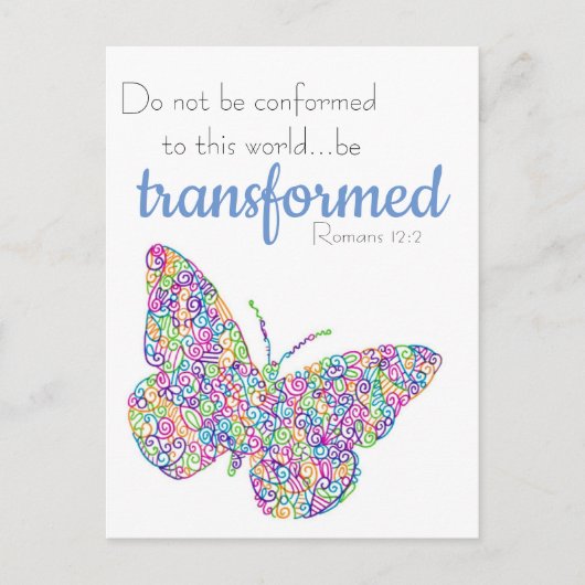 "... be transformeerd" Butterfly Briefkaart (Voorkant)