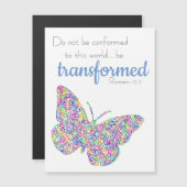 "... be transformeerd" Butterfly Magnetic Kaart (Voorkant / Achterkant)