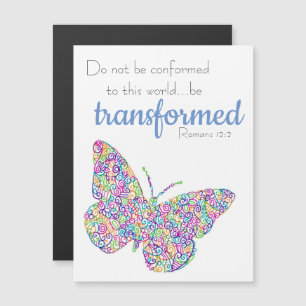 "... be transformeerd" Butterfly Magnetic Kaart