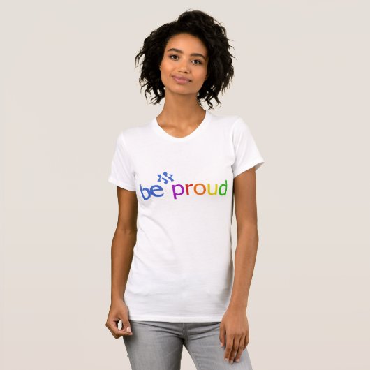 BE_trotse_regenbooguitgave 1 zijkant T-shirt (Voorkant volledig)