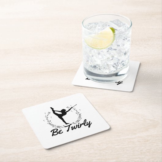 Be Twirly | Baton Twirling Dancing Dance Gift Idea Kartonnen Onderzetters (Insitu)