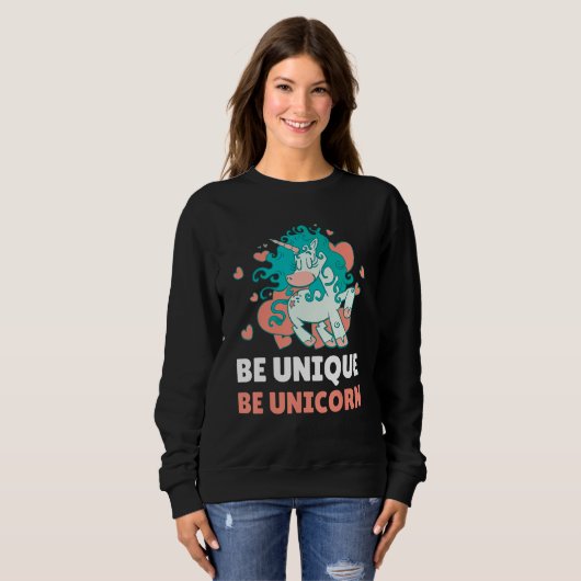 Be Unique Be Unicorn 1 Trui (Voorkant volledig)