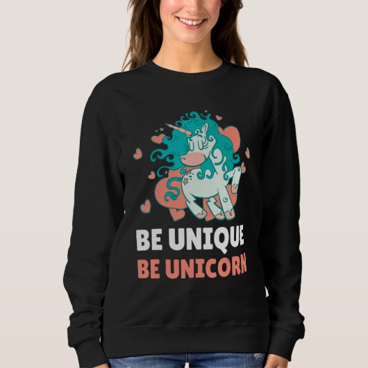 Be Unique Be Unicorn 1 Trui (Voorkant)