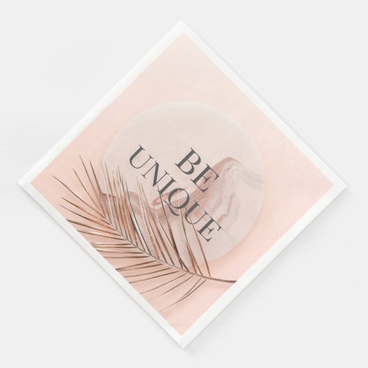 BE UNIQUE-Luxury Roos Gold Trendy Typografie Servetten (Hoek)