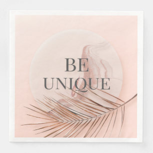 BE UNIQUE-Luxury Roos Gold Trendy Typografie Servetten