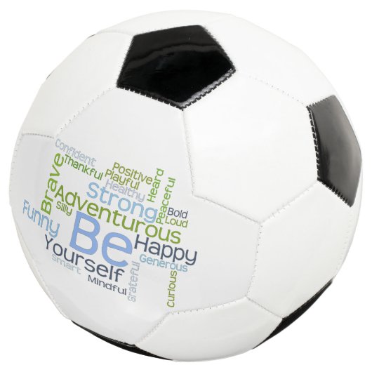 BE uw Motivatie Word Cloud Voetbal (Drie kwart)