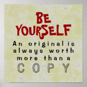 BE UZELF - 12x12 Poster (Canvasoptie) (Voorkant)