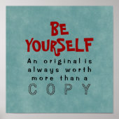 BE UZELF - 12x12 Poster (Canvasoptie) (Voorkant)