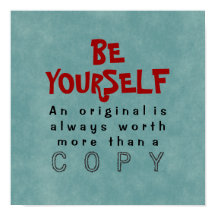 BE UZELF - 12x12 Poster (Canvasoptie)