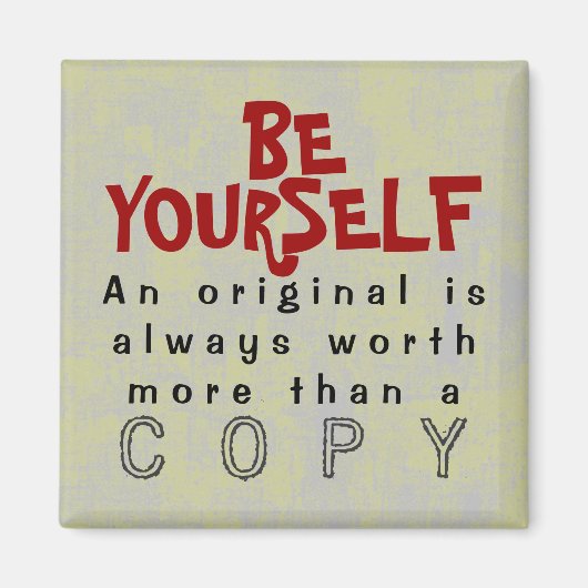 BE UZELF - Magnet Truism (Voorkant)