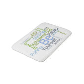 BE Uzelf Motivatie Word Cloud Sjabloon Badmat (Gekanteld)