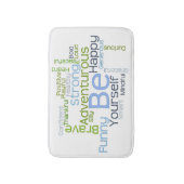 BE Uzelf Motivatie Word Cloud Sjabloon Badmat (Voorkant Verticaal)