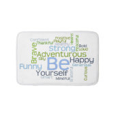 BE Uzelf Motivatie Word Cloud Sjabloon Badmat (Voorkant)