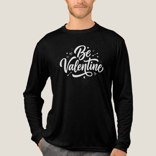 Be Valentine Bold Minimal Typography  Tri-Blend Shirt (Voorkant volledig)