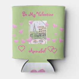 Be Valentine Watercolor Paris Eiffel Tower PHOTO Blikjeskoeler