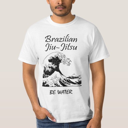 Be Water BJJ T-shirt - Braziliaans Jiu-Jitsu T-shi (Voorkant)