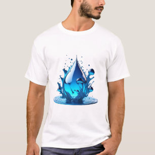 "Be Water" Drop Design Hoge kwaliteit T-shirt