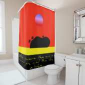 Be were the sun is warm an the sky is blue douchegordijn (In situ)